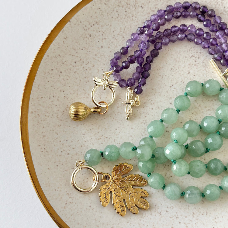 Hand-Knotted Gemstone Necklaces
