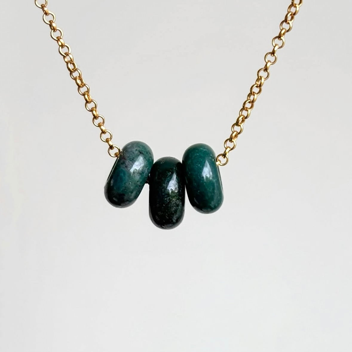 Moss Agate Gemstone Bead