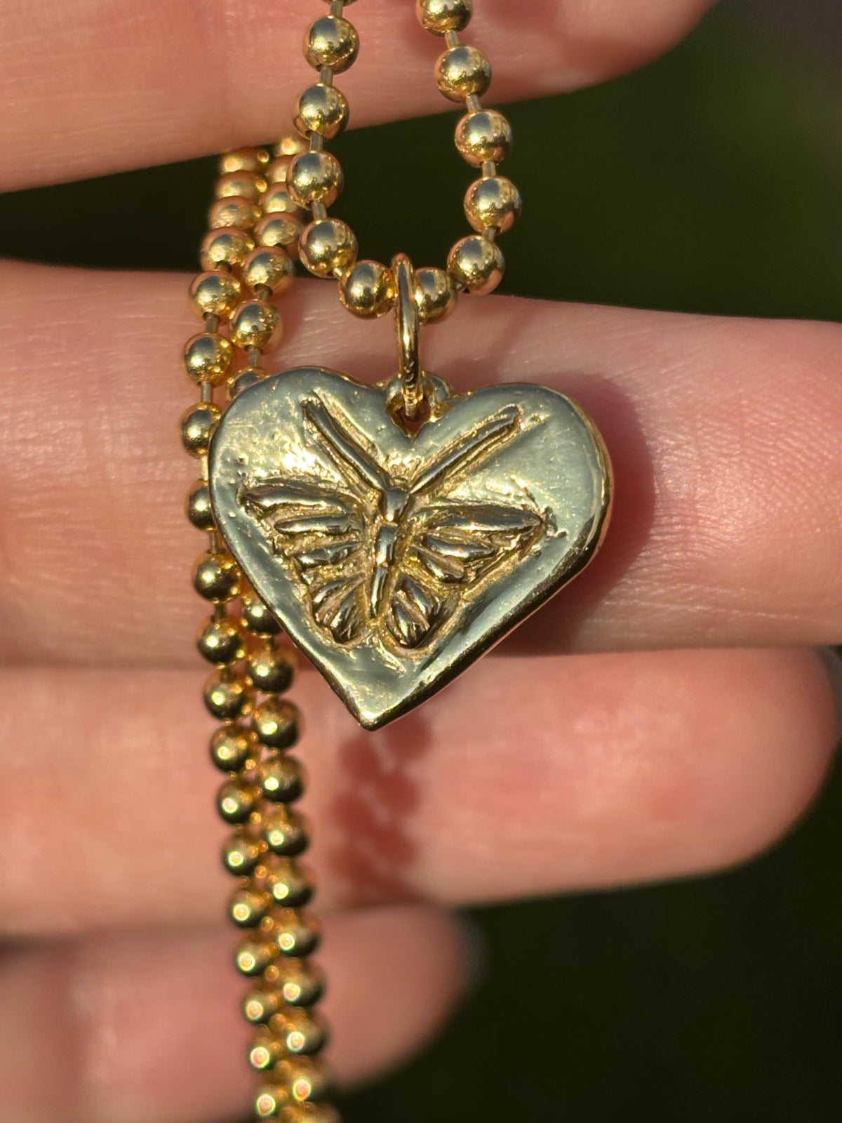 Butterfly Heart Charm