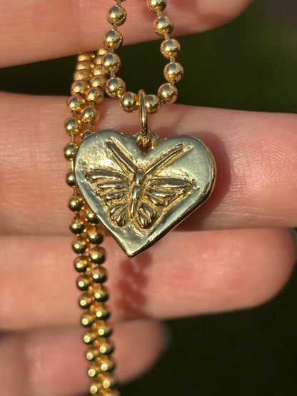 Butterfly Heart Charm