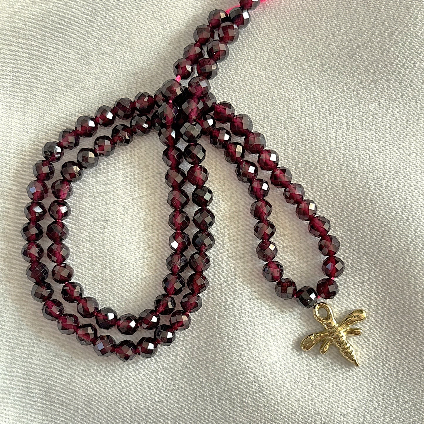 Garnet Beaded Necklace