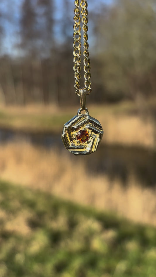 9ct Honey Geometric Charm (OOAK)